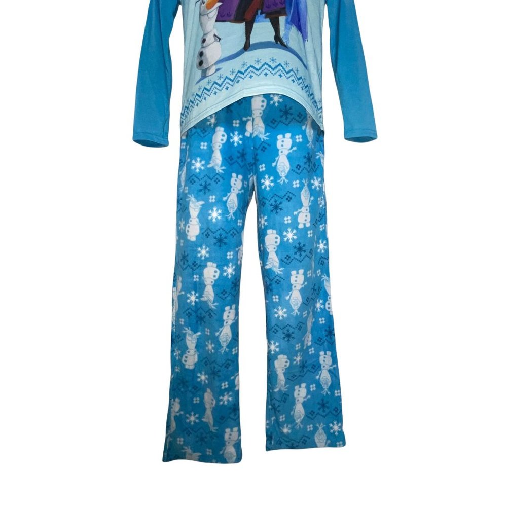 NWT Briefly Stated Disney Frozen II Lightweight Fleece Christmas Holiday PJ's M - Picture 4 of 9